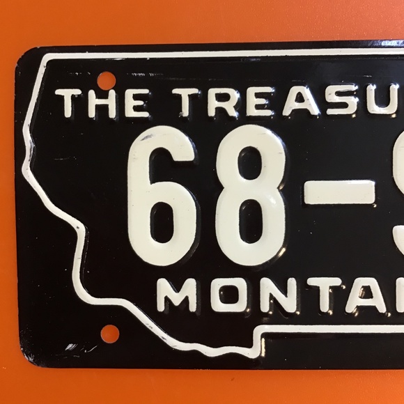 Vintage 1953 License Plate Montana State Bicycle Metal Mini Collectors - Picture 6 of 10